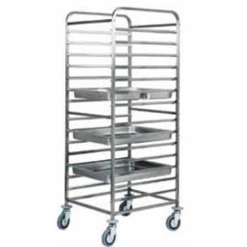 CHARIOT PORTE-PLATEAUX EN ACIER INOXYDABLE - 14 GN 2/1