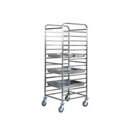 CARRELLO PORTATEGLIE IN ACCIAIO INOX - 14 GN 2/1