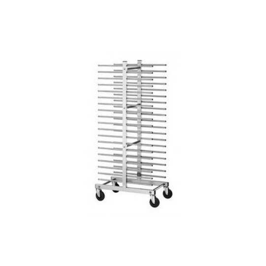 STAINLESS STEEL PASTRY TRAY RACK TROLLEY - 40 TRAYS