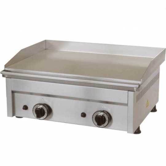 PLAQUE À FRITER À GAZ - PLAQUE LISSE - L.60 x P.45 x H.27,5 cm