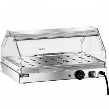 VITRINE CHAUFFANTE EN ACIER INOXYDABLE À 1 NIVEAU