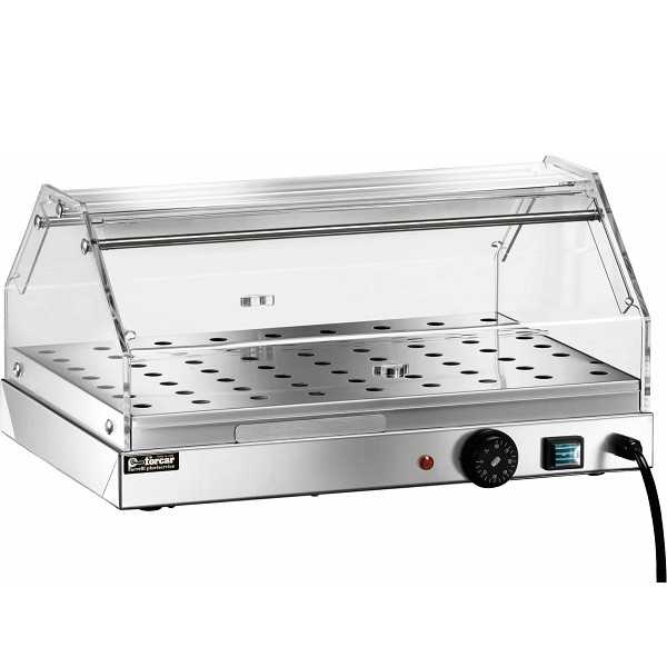 VITRINE CHAUFFANTE EN ACIER INOXYDABLE À 1 NIVEAU