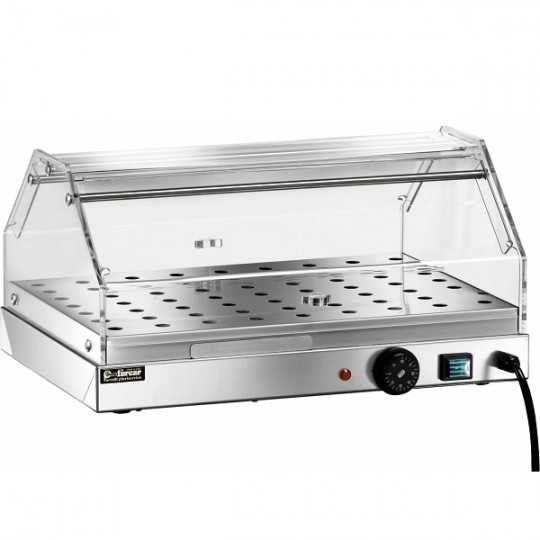 VITRINE CHAUFFANTE EN ACIER INOXYDABLE À 1 NIVEAU