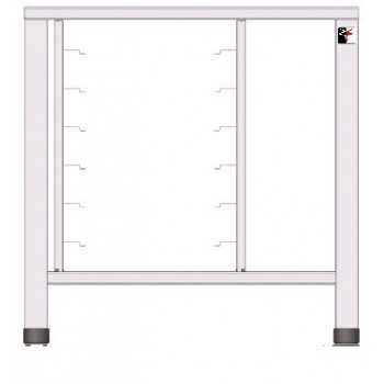 TAVOLO FISSO IN AISI 430 CON SUPPORTI UNIVERSALI- L.78.5 X P.67 X H.79.1 cm