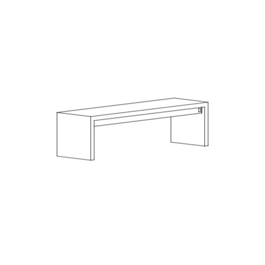 STAINLESS STEEL SUPPORT SHELF FOR TABLE WITH HEATING BODY