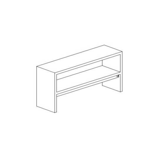 DOUBLE STAINLESS STEEL SUPPORT SHELF FOR TABLE WITH HEATING BODY