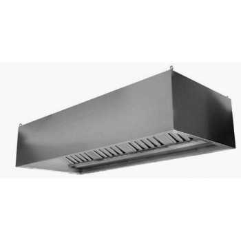 HOTTE MURALE CUBIQUE EN ACIER INOXYDABLE AVEC FILTRES À LABYRINTHE ET MOTEUR - D.70 cm