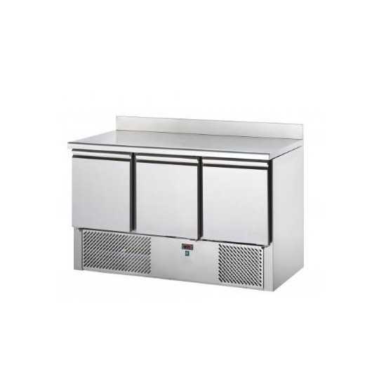 SALADETTE 3 PORTES AVEC DESSUS ET ÉCRAN ARRIÈRE EN ACIER INOXYDABLE