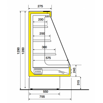 PRÉSENTOIR MURAL À BOISSONS MANDY - PROFONDEUR 75