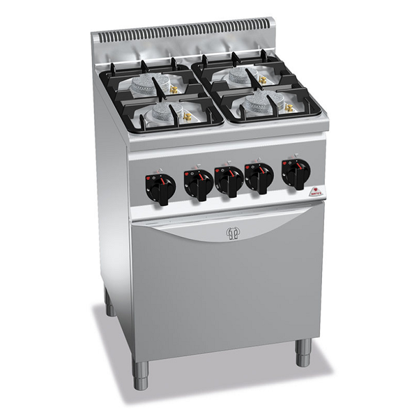 CUISINIÈRE À GAZ 4 FEUX SUR FOUR À GAZ 1/1 - ECO POWER - SÉRIE 60