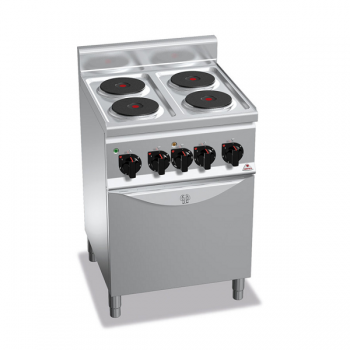 CUISINIÈRE ÉLECTRIQUE 4 PLAQUES RONDES ET FOUR ÉLECTRIQUE - SÉRIE 60