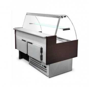 VITRINE RÉFRIGÉRÉE HORIZONTALE KIBUK - VERRE COURBÉ - PROFONDEUR 90 cm