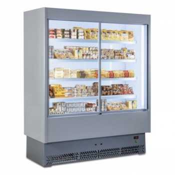 VITRINE RÉFRIGÉRÉE MURALE POUR CHARCUTERIE ET PRODUITS LAITIERS AVEC PORTES COULISSANTES - PROFONDEUR 80 cm
