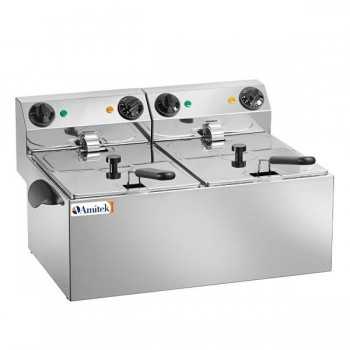 FRITEUSE ÉLECTRIQUE À DEUX CUVES 6 + 6 L