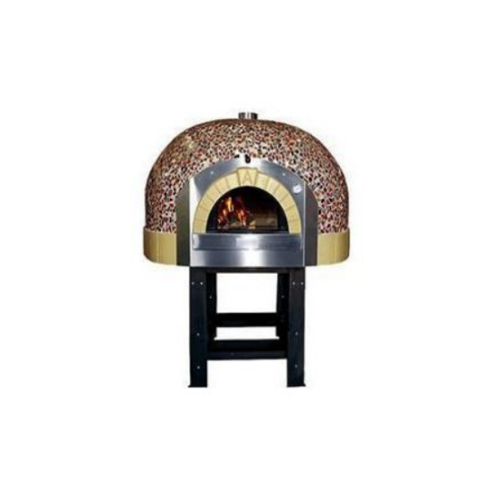 Four à bois avec décoration en mosaïque