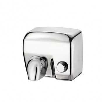 SÈCHE-MAINS ÉLECTRIQUE HAMET CHROME AVEC BOUTON POUSSOIR ET RÉSISTANCE