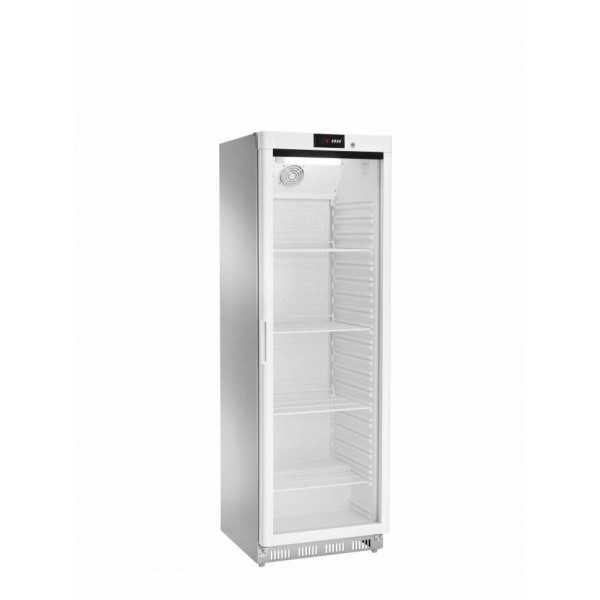 Armoire réfrigérée statique numérique positive 0 +8°C 360LT Acier inoxydable + porte vitrée