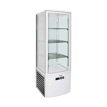 ESPOSITORE REFRIGERATO VERTICALE - VETRO SU 4 LATI - VENTILATO - CAPACITA\' Lt 235 -