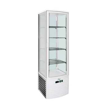 VITRINE RÉFRIGÉRÉE VERTICALE - VITRÉE SUR 4 CÔTÉS - VENTILÉE - CAPACITÉ 280 Lt