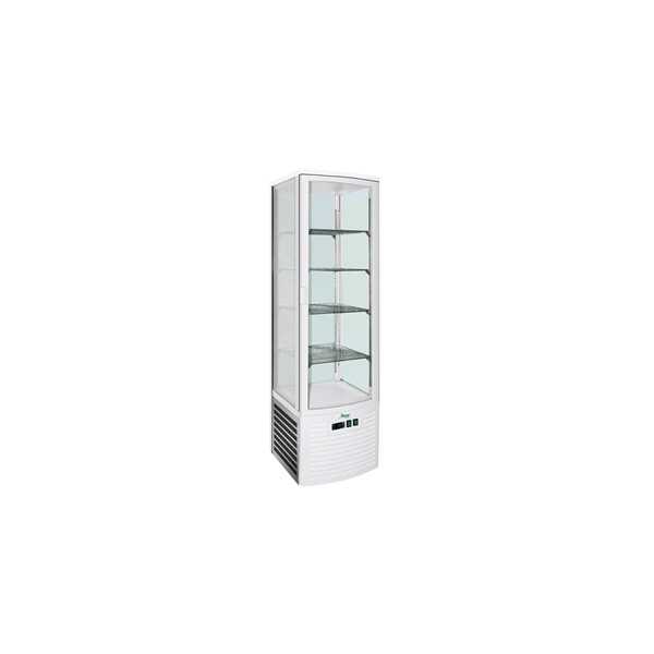 VITRINE RÉFRIGÉRÉE VERTICALE - VITRÉE SUR 4 CÔTÉS - VENTILÉE - CAPACITÉ 280 Lt