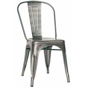 CHAISE Structure en métal peint et vernis transparent. Modèle 969
