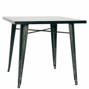 TABLE Structure en tôle vieillie 80 x 80 x H75 Mod. 956