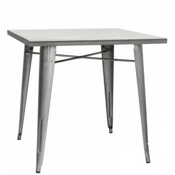 TABLE Structure en métal verni transparent L80 x P80 x H76 cm Mod. 1262
