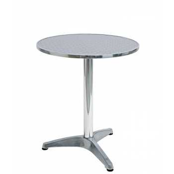 Table ronde avec base en aluminium