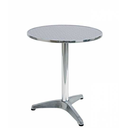 Table ronde avec base en aluminium