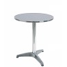 Table ronde avec base en aluminium