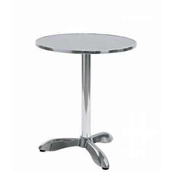 Table ronde avec base en aluminium