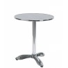 Table ronde avec base en aluminium