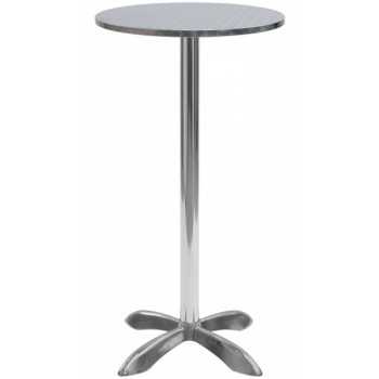 Table ronde avec base en aluminium