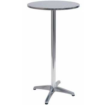Table ronde avec base en aluminium