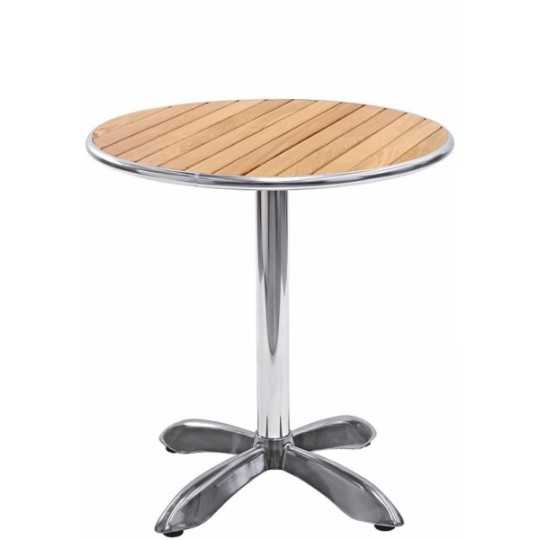 Table ronde avec base en aluminium