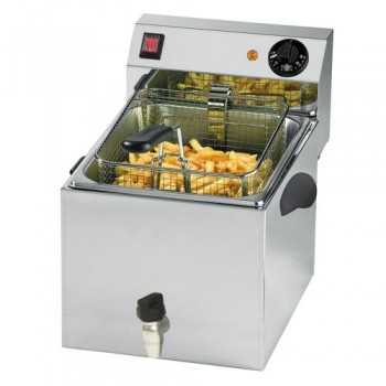 FRITEUSE ÉLECTRIQUE 8 LITRES AVEC ROBINET DE VIDANGE
