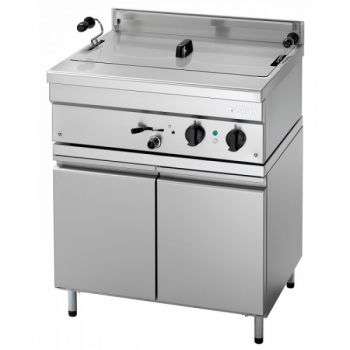 FRITEUSE À GAZ SUR PLACARD AVEC PORTES, CUVE SIMPLE, 18 L - L.70 x P.58 x H.85 cm