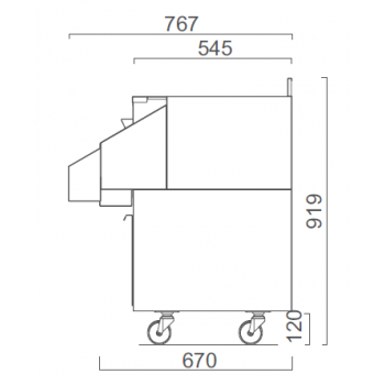 POSTE DE TRAVAIL POUR COCKTAIL EN ACIER INOXYDABLE