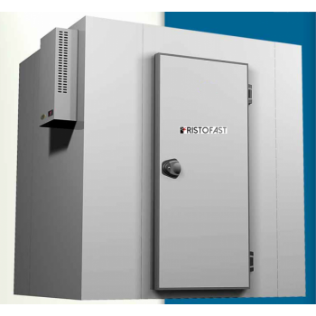 CHAMBRE FROIDE NÉGATIVE (-15/-20 °C) AVEC MOTEUR MONOBLOC ET SOL SUPERPOSÉS - LARGEUR 200 cm