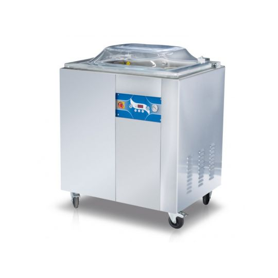 MACHINE D'EMBALLAGE SOUS VIDE À CHAMBRE SUR ROUES - BARRE DE SOUDURE 2 x 55 cm