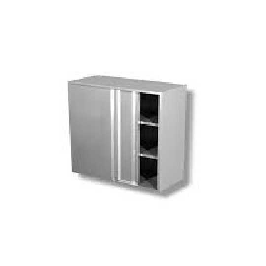 TWO-SHELF WALL-MOUNTED CABINET WITH SLIDING DOORS