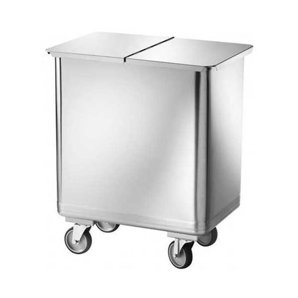 TRÉMIE SUR ROUES AVEC COUVERCLE - L.61 x P.40 x H.73 cm