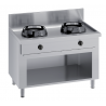 WOK COOKER ON CABINET WITH REAR CHANNEL AND BACKPACK