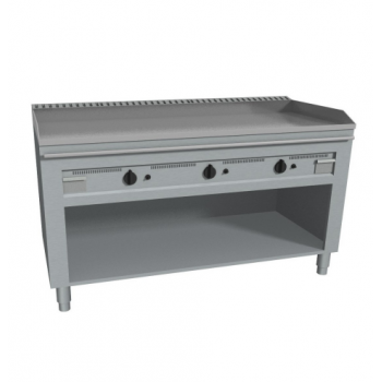 TEPPANYAKI SUR COMPARTIMENT À GAZ AVEC DOSSIER - PLAQUE CHROMÉE