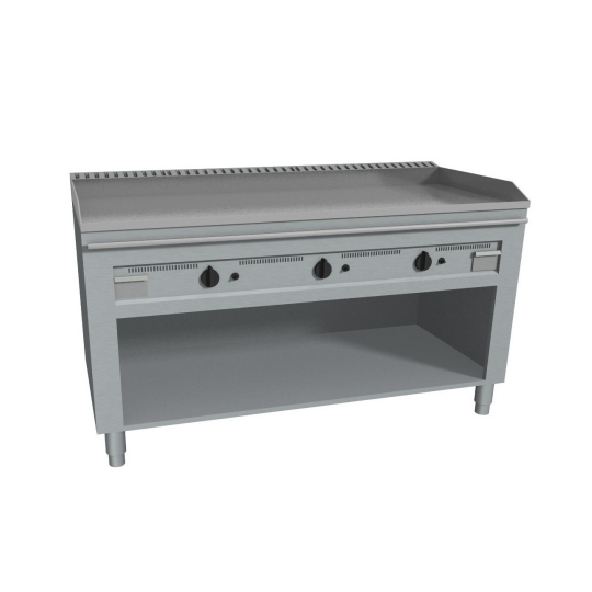 TEPPANYAKI ON GAS CABINET WITH BACKPLATE - CHROME PLATE