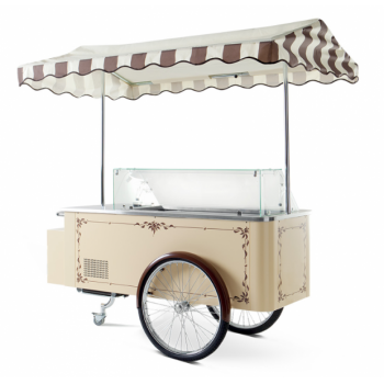 CHARIOT À GLACE 6 + 6 CONTENEURS DE 5 LT - DIMENSIONS : L.200 x P.128