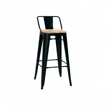 Tabouret en métal peint avec assise en bois Modèle 1083