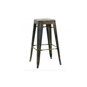 Tabouret en métal peint effet vieilli, modèle 1061