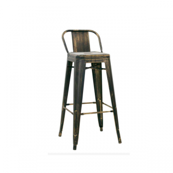Tabouret en métal peint effet vieilli, modèle 1062