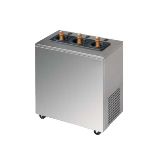 WINE BOTTLE COOLER WITH WHEELS - CAPACITY: 3 BOTTLES